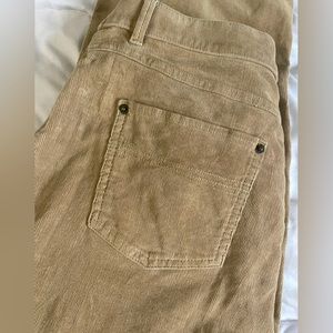 corduroy women’s tan straight cut pants